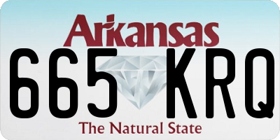 AR license plate 665KRQ
