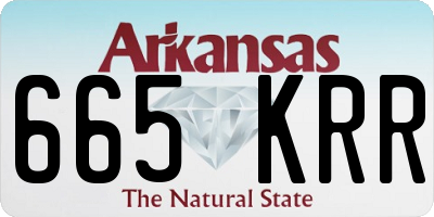 AR license plate 665KRR