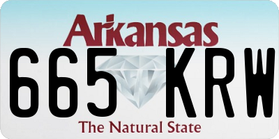 AR license plate 665KRW