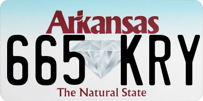 AR license plate 665KRY