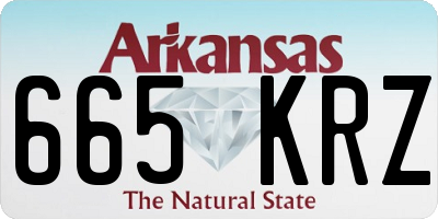 AR license plate 665KRZ