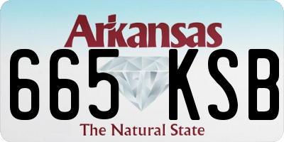 AR license plate 665KSB