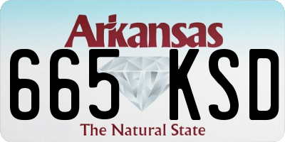 AR license plate 665KSD
