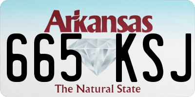 AR license plate 665KSJ
