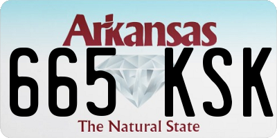 AR license plate 665KSK