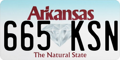 AR license plate 665KSN