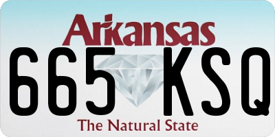 AR license plate 665KSQ