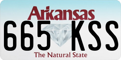 AR license plate 665KSS