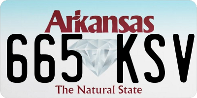 AR license plate 665KSV