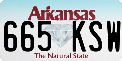 AR license plate 665KSW