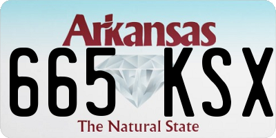 AR license plate 665KSX