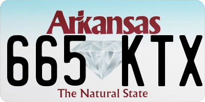 AR license plate 665KTX
