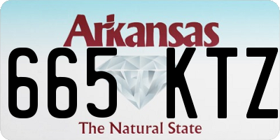 AR license plate 665KTZ