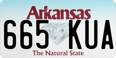AR license plate 665KUA