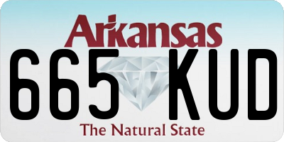 AR license plate 665KUD