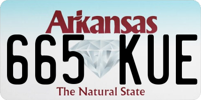 AR license plate 665KUE