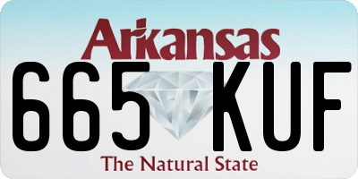 AR license plate 665KUF