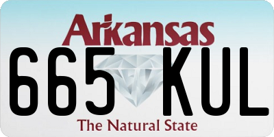 AR license plate 665KUL
