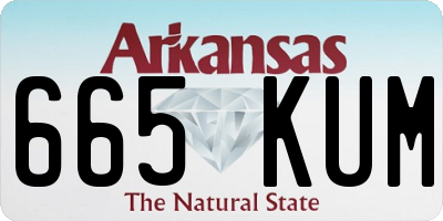 AR license plate 665KUM
