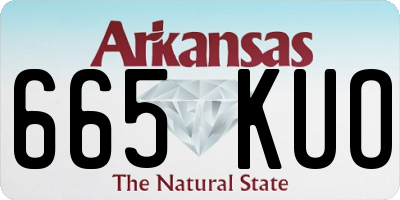 AR license plate 665KUO