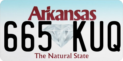 AR license plate 665KUQ