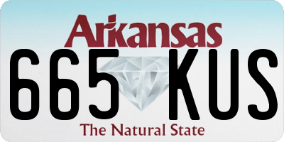 AR license plate 665KUS