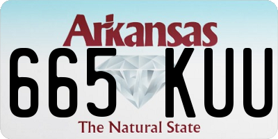 AR license plate 665KUU