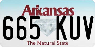 AR license plate 665KUV
