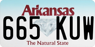AR license plate 665KUW