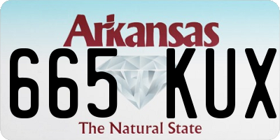 AR license plate 665KUX