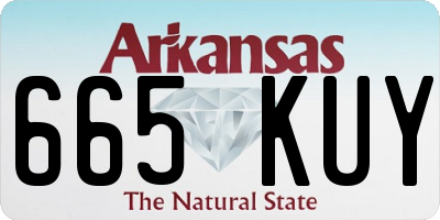 AR license plate 665KUY