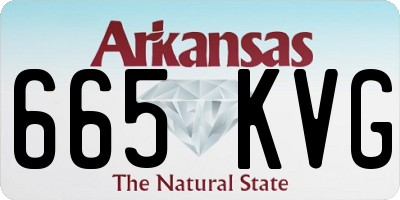 AR license plate 665KVG