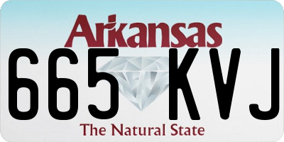 AR license plate 665KVJ