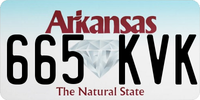 AR license plate 665KVK