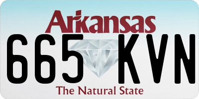 AR license plate 665KVN