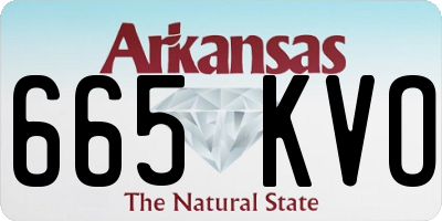AR license plate 665KVO