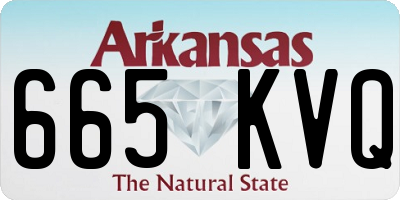 AR license plate 665KVQ