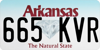 AR license plate 665KVR