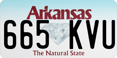 AR license plate 665KVU