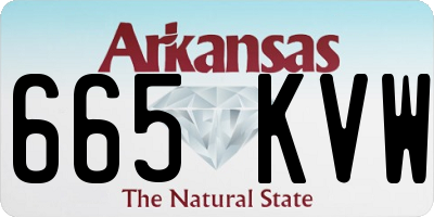AR license plate 665KVW