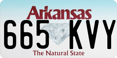 AR license plate 665KVY