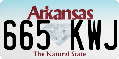 AR license plate 665KWJ