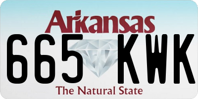 AR license plate 665KWK