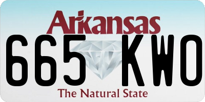 AR license plate 665KWO