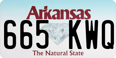 AR license plate 665KWQ