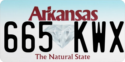 AR license plate 665KWX