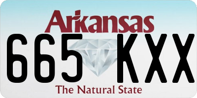 AR license plate 665KXX