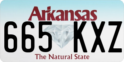 AR license plate 665KXZ