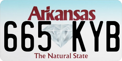 AR license plate 665KYB