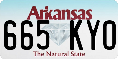AR license plate 665KYO